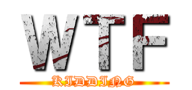 ＷＴＦ (KIDDING)