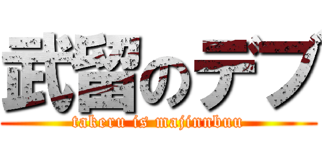 武留のデブ (takeru is majinnbuu)