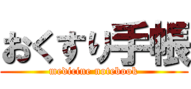 おくすり手帳 (medicine notebook)