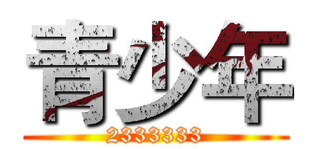 青少年 (2333333)
