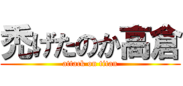 禿げたのか高倉 (attack on titan)