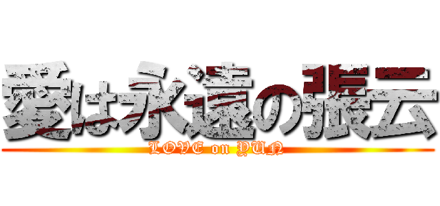 愛は永遠の張云 (LOVE on YUN)