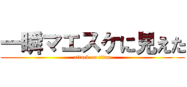 一瞬マエスケに見えた (attack on titan)