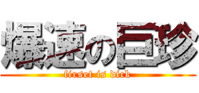 爆速の巨珍 (firset is dick)