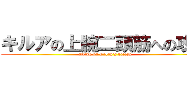 キルアの上腕二頭筋への攻撃 (attack on killua's biceps)