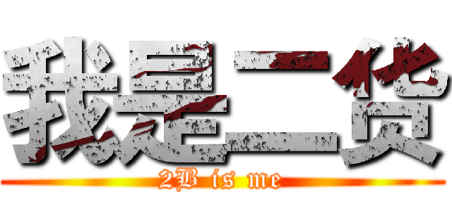 我是二货 (2B is me)