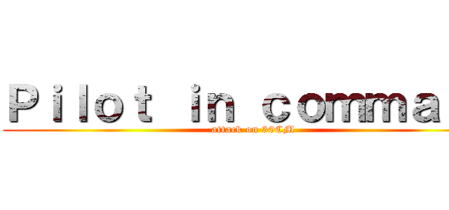 Ｐｉｌｏｔ ｉｎ ｃｏｍｍａｎｄ (attack on 30CM)