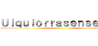 Ｕｌｑｕｉｏｒｒａｓｅｎｓｅｉ８６ ()