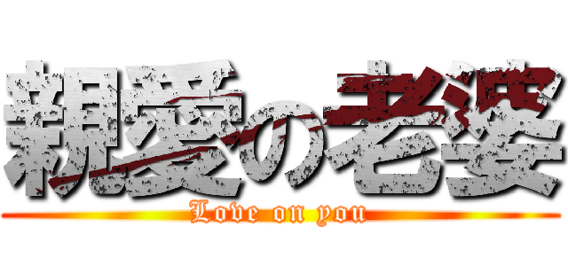 親愛の老婆 (Love on you)