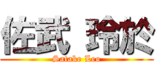 佐武 玲於 (Satake Leo)