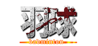 羽球 (badminton )