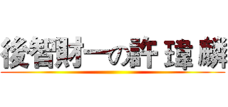 後智財一の許 瑋 麟 ()