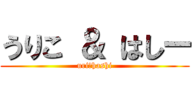 うりこ ＆ はしー (uri　hashi)