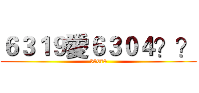 ６３１９愛６３０４？？ (30678)
