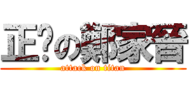 正值の鄭家晉 (attack on titan)