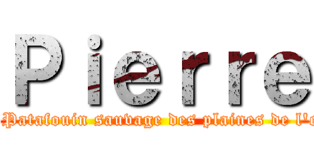 Ｐｉｅｒｒｅ (Le Patafouin sauvage des plaines de l'est)