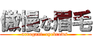 傲慢な眉毛 (arrogant  eyebrows )