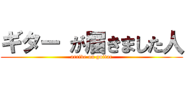 ギター が届きました人 (arrive on guitar)