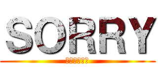 ＳＯＲＲＹ (陈健鸿我跪你)