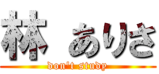 林 ありさ (don't study)