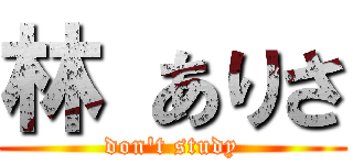林 ありさ (don't study)