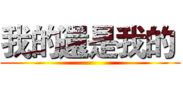 我的還是我的  ()