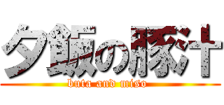 夕飯の豚汁 (buta and miso )
