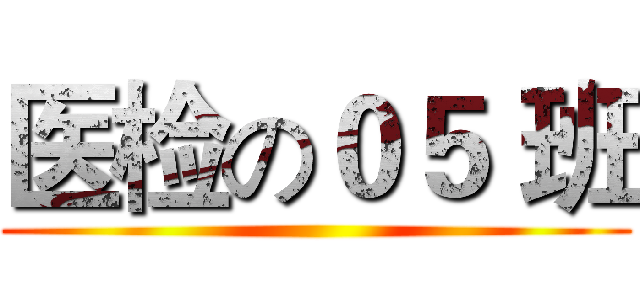 医检の０５ 班 ()