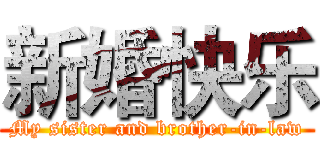 新婚快乐 (My sister and brother-in-law)