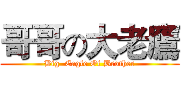 哥哥の大老鷹 (Big  Eagle Of Brother)