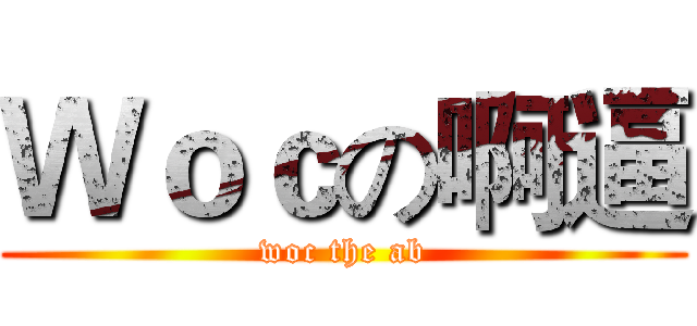 Ｗｏｃの啊逼 (woc the ab)