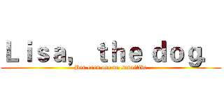 Ｌｉｓａ， ｔｈｅ ｄｏｇ． ( Her ears are so sensitive )