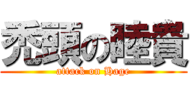 禿頭の睦貴 (attack on Hage)
