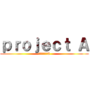 ｐｒｏｊｅｃｔ Ａ (プロジェクトA)