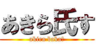 あきら氏す (akira baka?)