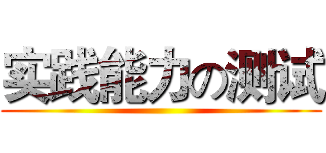 实践能力の测试 ()