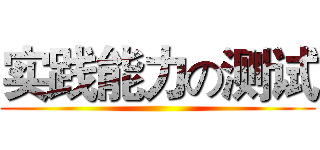 实践能力の测试 ()