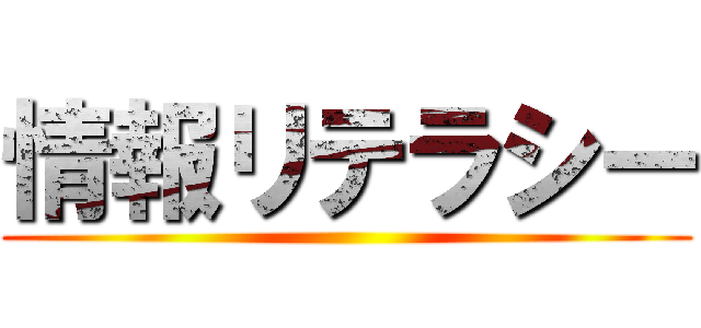 情報リテラシー ()