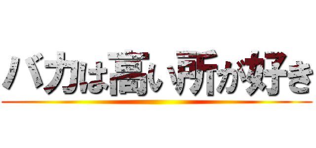 バカは高い所が好き ()