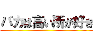 バカは高い所が好き ()