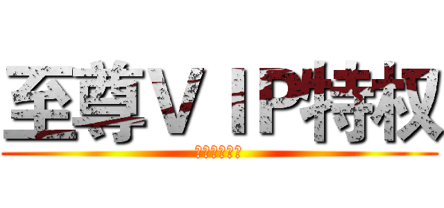 至尊ＶＩＰ特权 (独享尊贵服务)