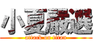 小夏嚴選 (attack on titan)