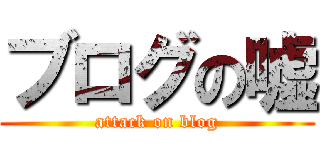 ブログの嘘 (attack on blog)