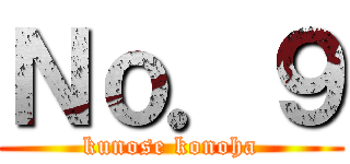 Ｎｏ．９ (kunose konoha)