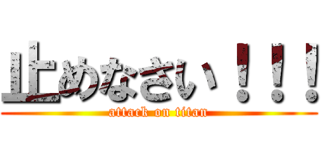 止めなさい！！！ (attack on titan)