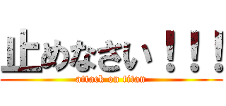 止めなさい！！！ (attack on titan)