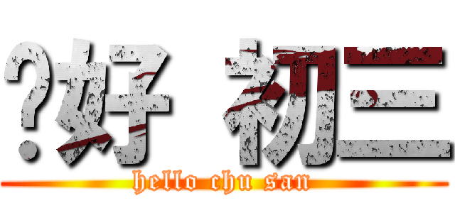 你好 初三 (hello chu san)