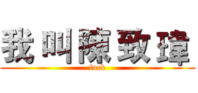 我 叫 陳 致 瑋  (fuck)