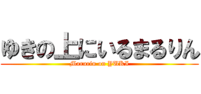 ゆきの上にいるまるりん (Marurin on YUKI)