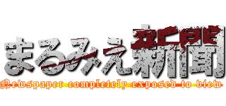 まるみえ新聞 (Newspaper completely exposed to view)